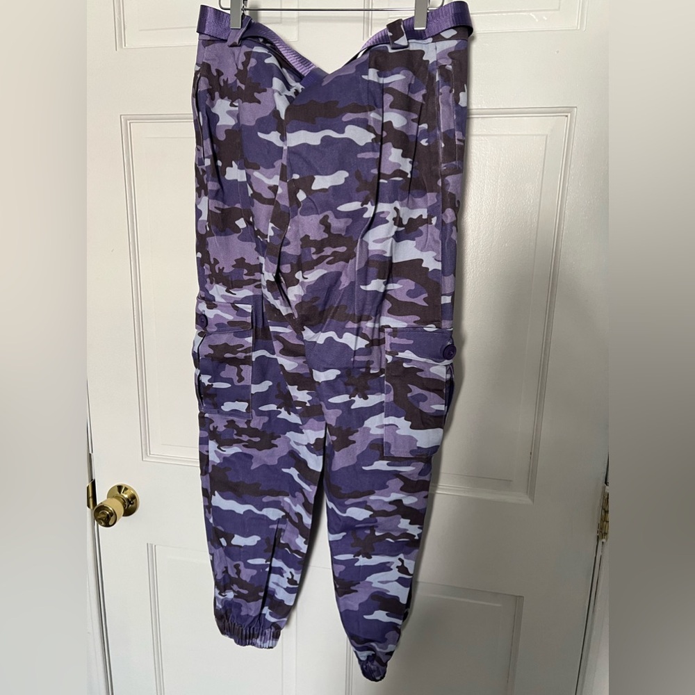 Blackmilk Purple Camo Cargo Pants - Picture 3 of 4
